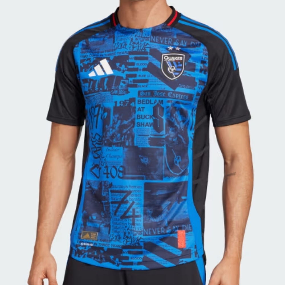 adidas San Jose Soccer Jersey Medium